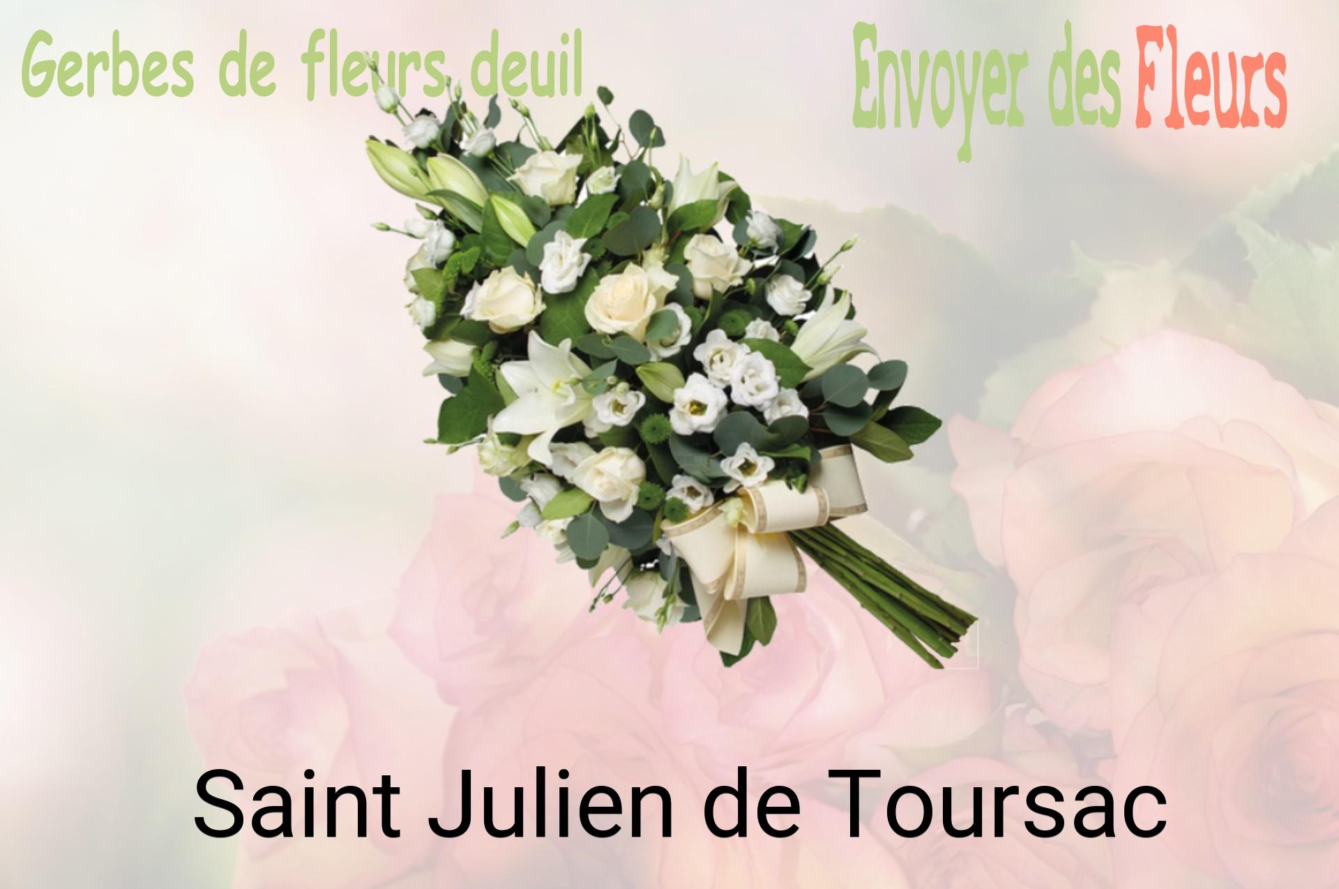 Gerbe de fleurs de deuil livrée à Saint-Julien-de-Toursac